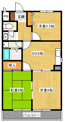 東武伊勢崎線 獨協大学前駅 徒歩17分 4階建 築35年の間取り写真