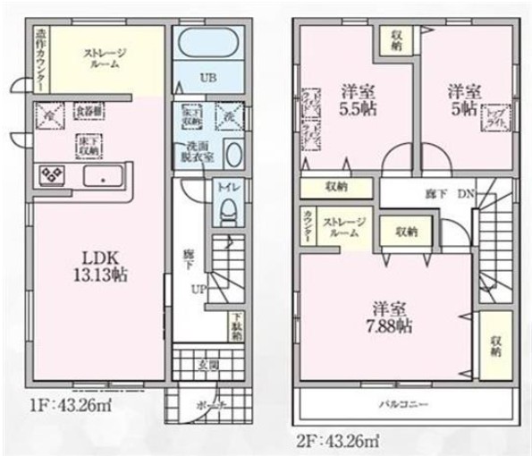 リーブルファイン栗橋北3号棟の間取り写真