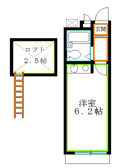 西東京市南町のアパートの間取り