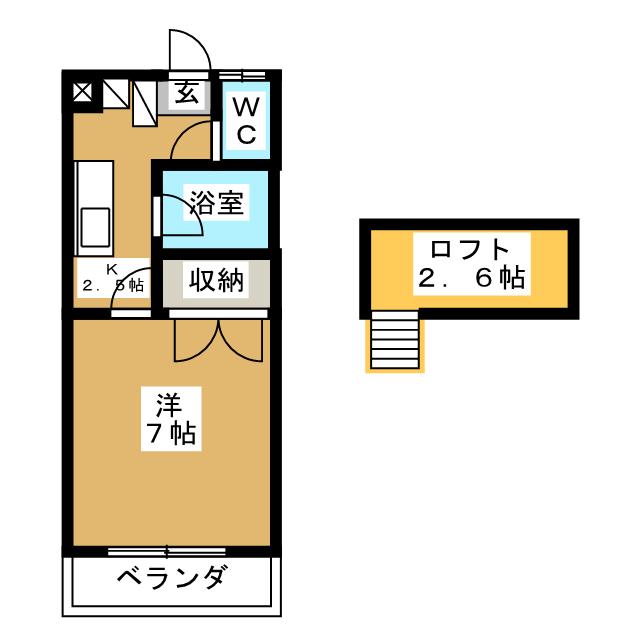 サンコテージＢの間取り