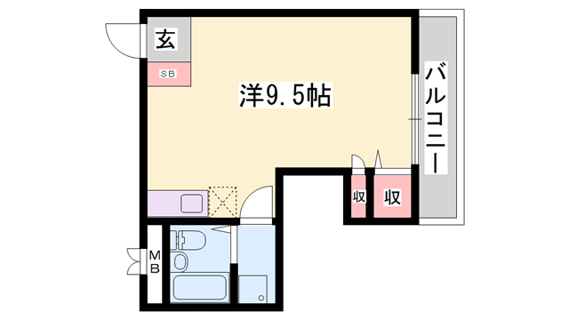 【ハイツ日山の間取り】