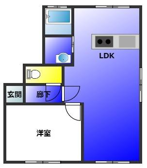 唐津市鏡のアパートの間取り