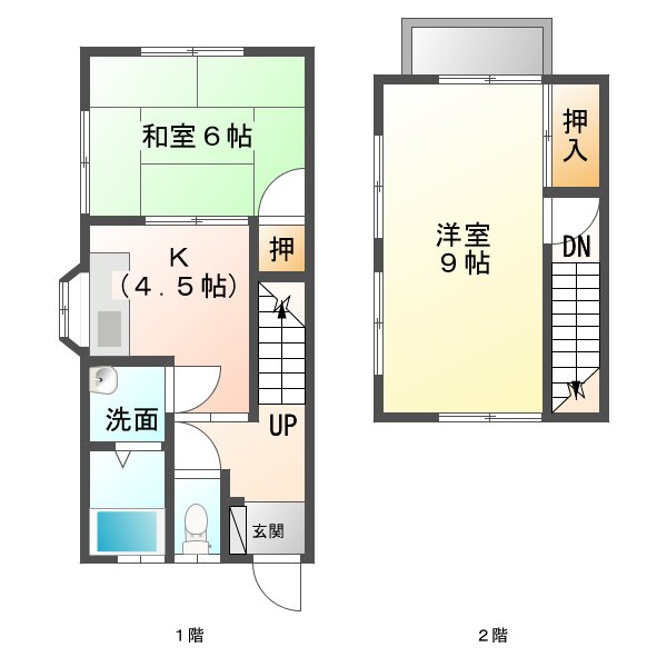 渡辺アパート 左の間取り