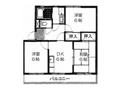 シティ・ナカヤマ　Ａ棟の間取り