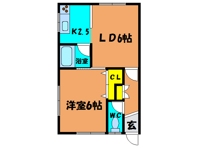 函館市昭和のアパートの間取り