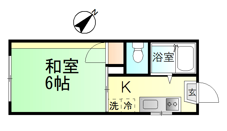 アークベース山の寺II101の間取り