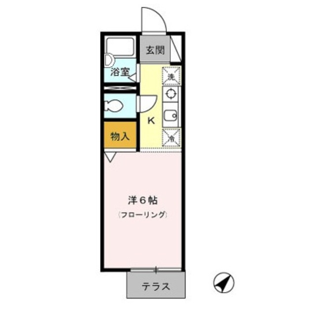 東京都八王子市鑓水（アパート）の賃貸物件の間取り