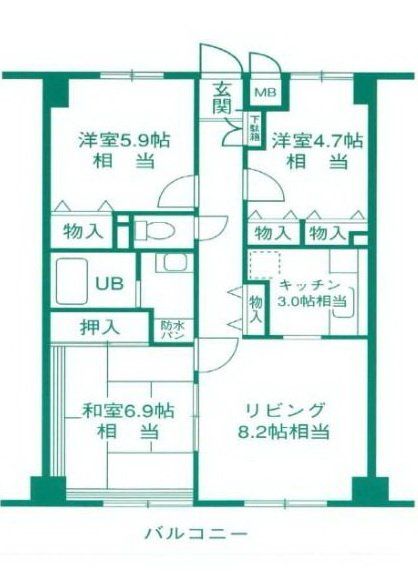 セザンつくし野の間取り