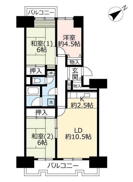 ＵＲ今津浜パークタウンの間取り