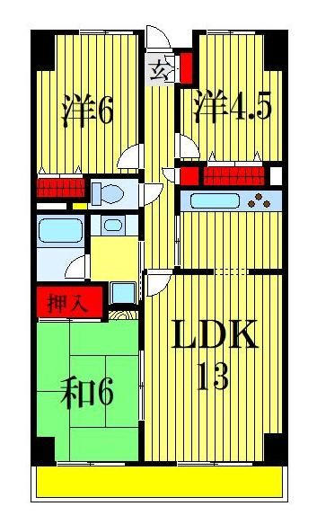 クレストヒル中野木の間取り