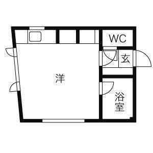 札幌市中央区南十一条西のマンションの間取り