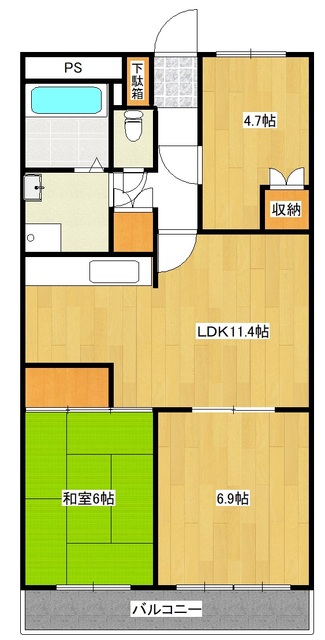 川口市戸塚鋏町のマンションの間取り