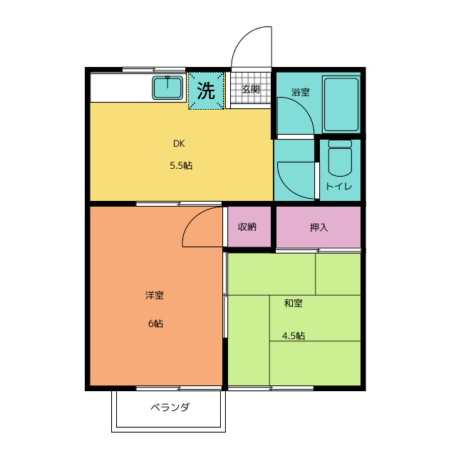 寿ハイツの間取り