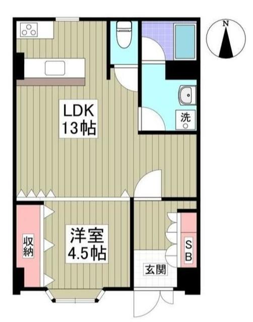 大和市下鶴間のマンションの間取り