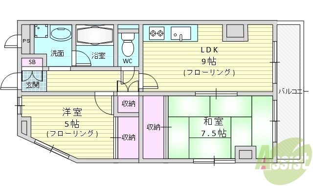 サンライフ服部の間取り