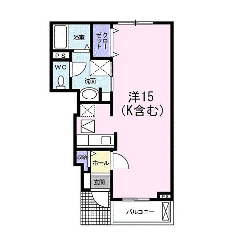 城陽市富野のアパートの間取り