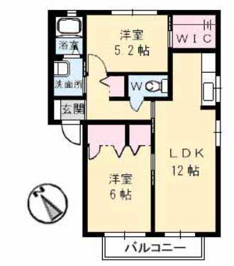 呉市天応南町のアパートの間取り