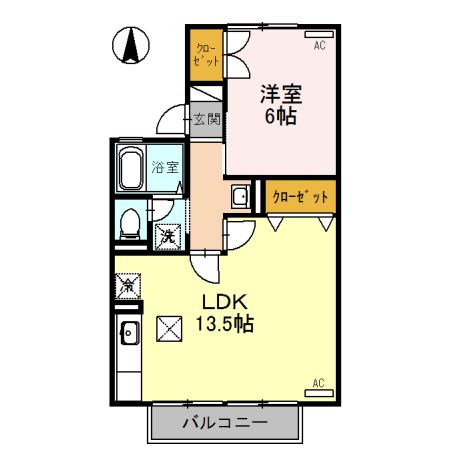 セジュール経堂　A棟の間取り