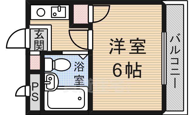 京都市伏見区桃山町中島町のマンションの間取り