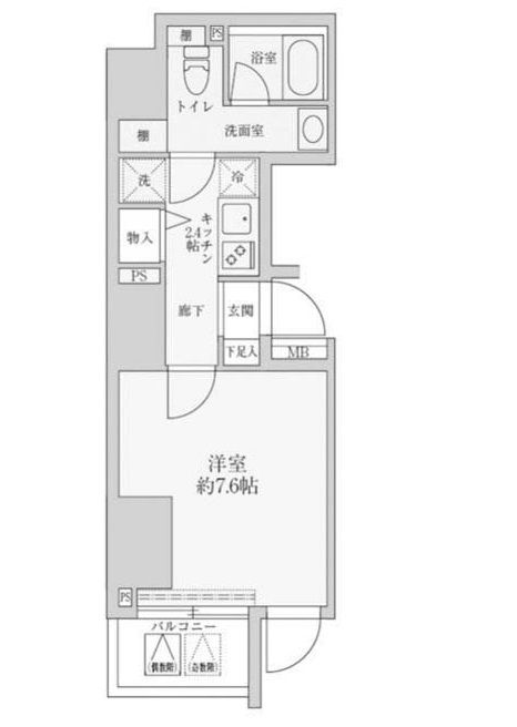 港区赤坂のマンションの間取り