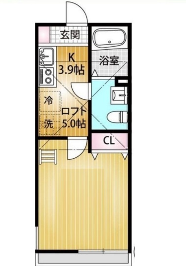 横浜市緑区鴨居のアパートの間取り