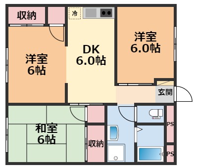 フェリオ市駅西IIの間取り