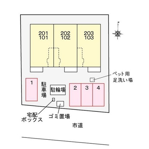 【ニルヴァーナ尼子の駐車場】