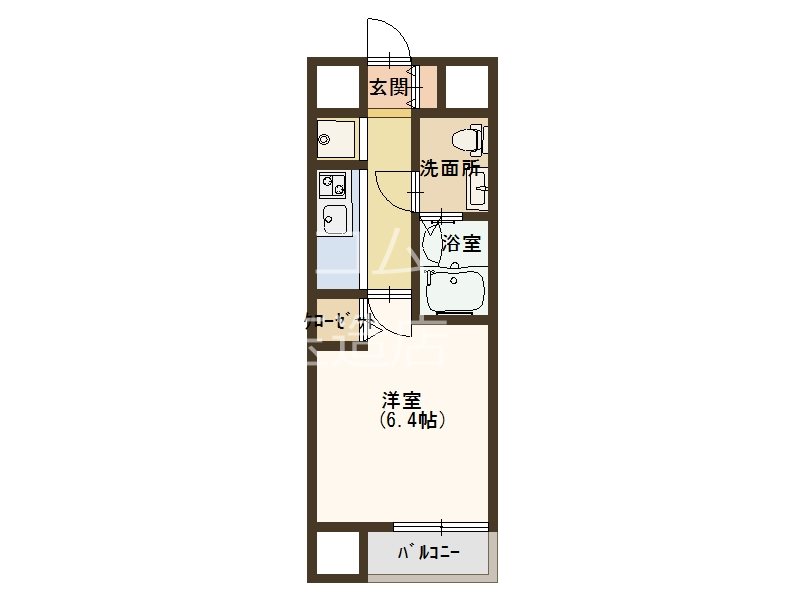 大阪市東成区神路のマンションの間取り