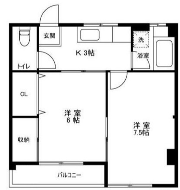 片山マンションの間取り