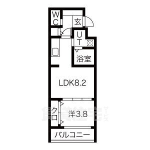 京都市南区吉祥院里ノ内町のマンションの間取り