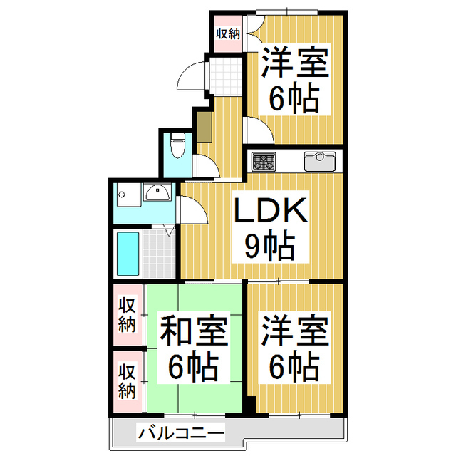 ホワイトハイツ　西館の間取り