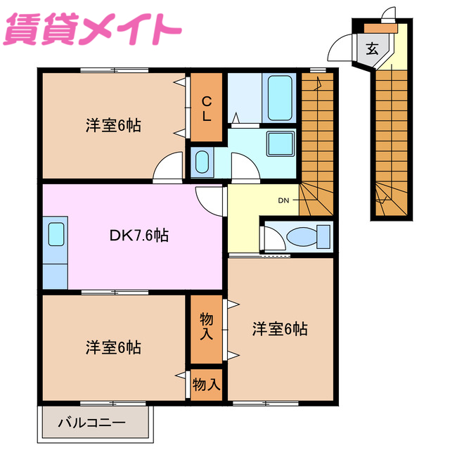 アングルス　ヴィラの間取り