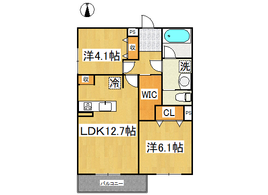 Aix 中村の間取り