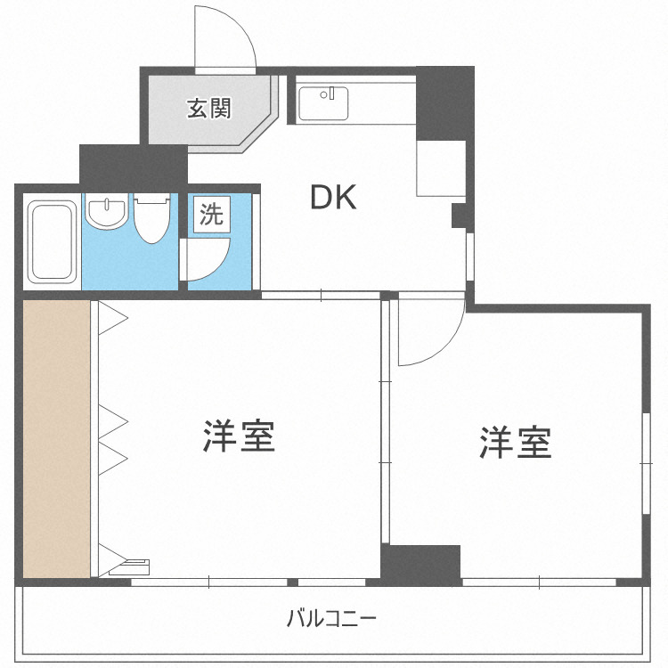 大阪市中央区内平野町のマンションの間取り