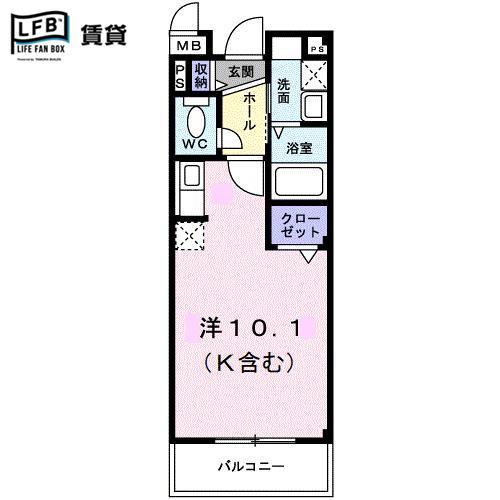 トラッド美里　Ａの間取り