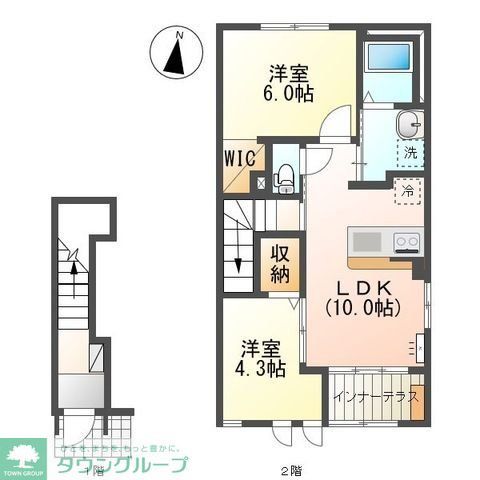 【東松山市大字西本宿のアパートの間取り】