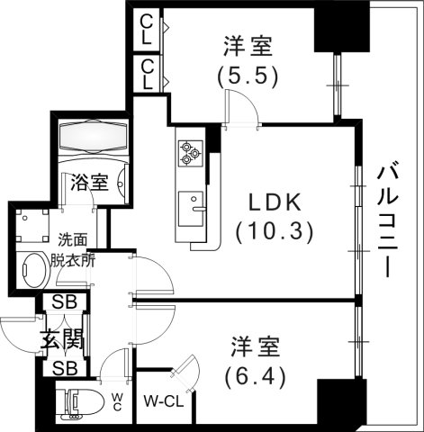 エステムプラザ神戸元町海岸通の間取り