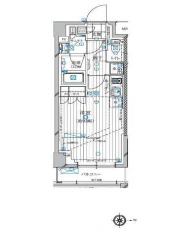 新宿区下落合のマンションの間取り