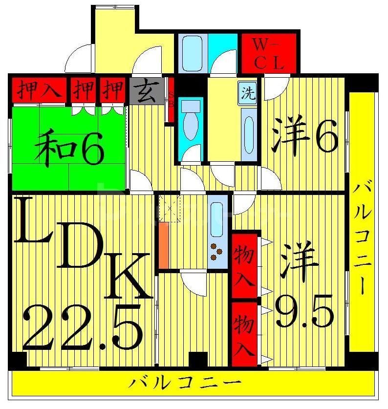 足立区一ツ家のマンションの間取り