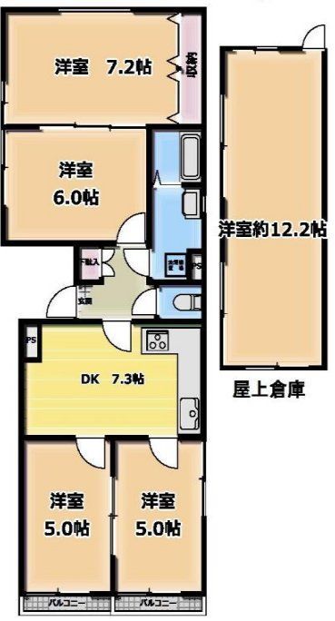 サンパレス国立の間取り