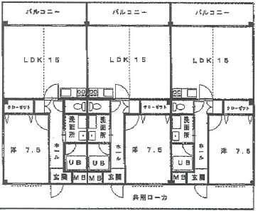 たつの市揖保川町山津屋のマンションの間取り