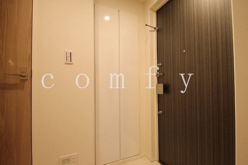 玄関　姿見のあるの玄関