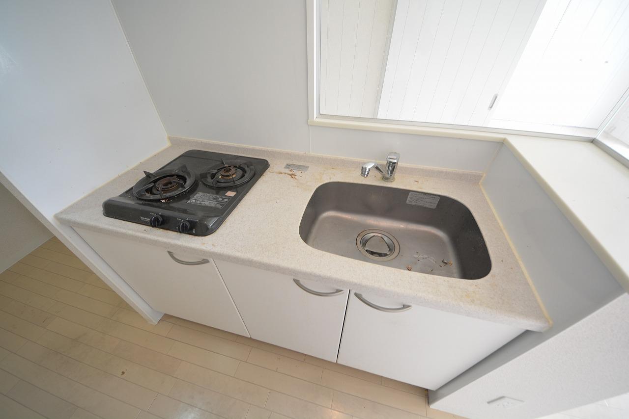 キッチン　キャピトル安堂寺　2口ガスシステムキッチン