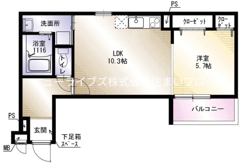 フジパレス上神田2番館の間取り写真