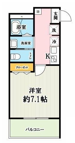 西武新宿線 新所沢駅 徒歩10分 3階建 築1年の間取り写真