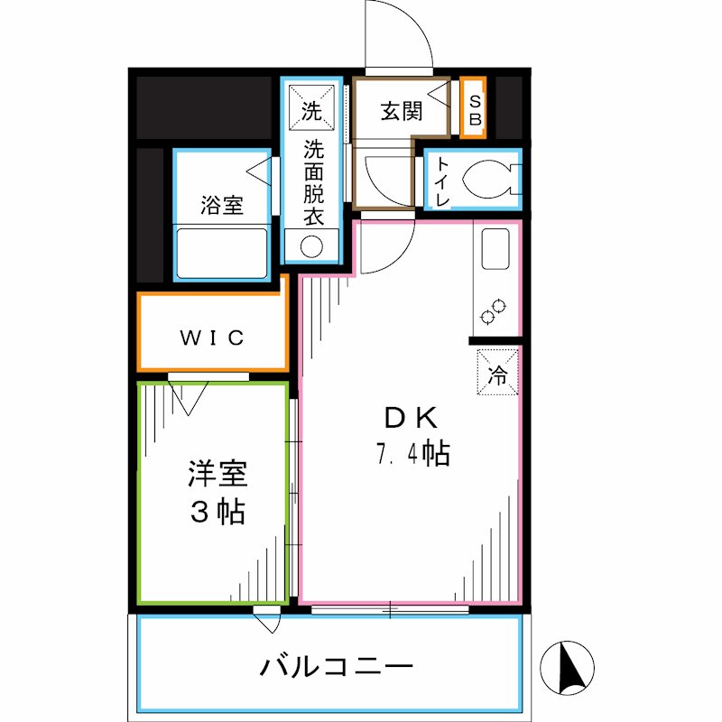 ＪＲ中央線 荻窪駅 徒歩8分 5階建 築9年の間取り写真
