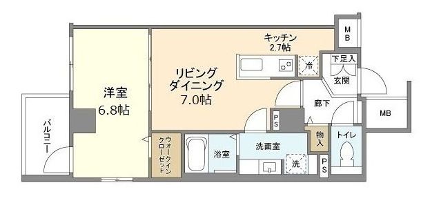 コスモリード東日暮里の間取り写真