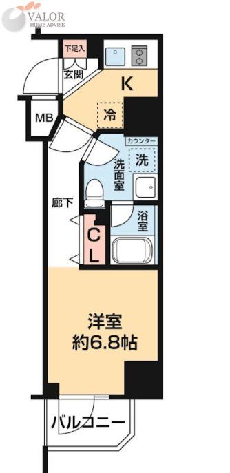 ＪＲ京浜東北線 石川町駅 徒歩6分 10階建 築3年の間取り写真