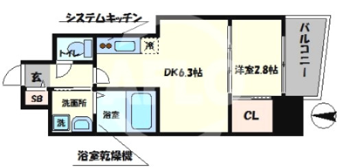 地下鉄谷町線 四天王寺前夕陽ケ丘駅 徒歩5分 15階建 築10年の間取り写真