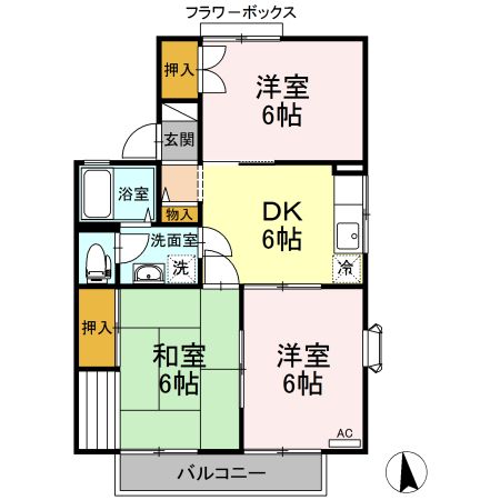ヴェールヴィル A棟の間取り写真